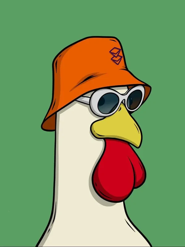 Orange Bucket Hat Cock — original NFT artwork